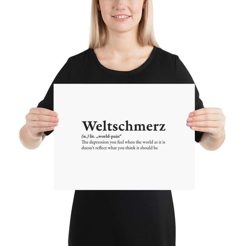 Definition of Weltschmerz - Poster