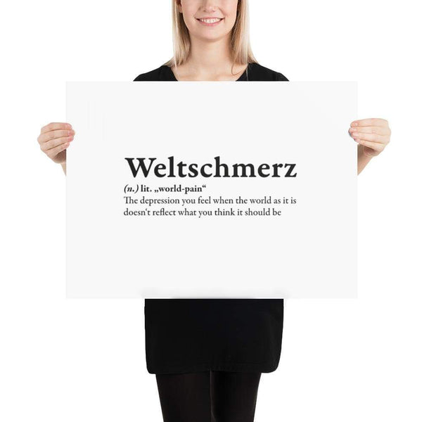 Definition of Weltschmerz - Poster