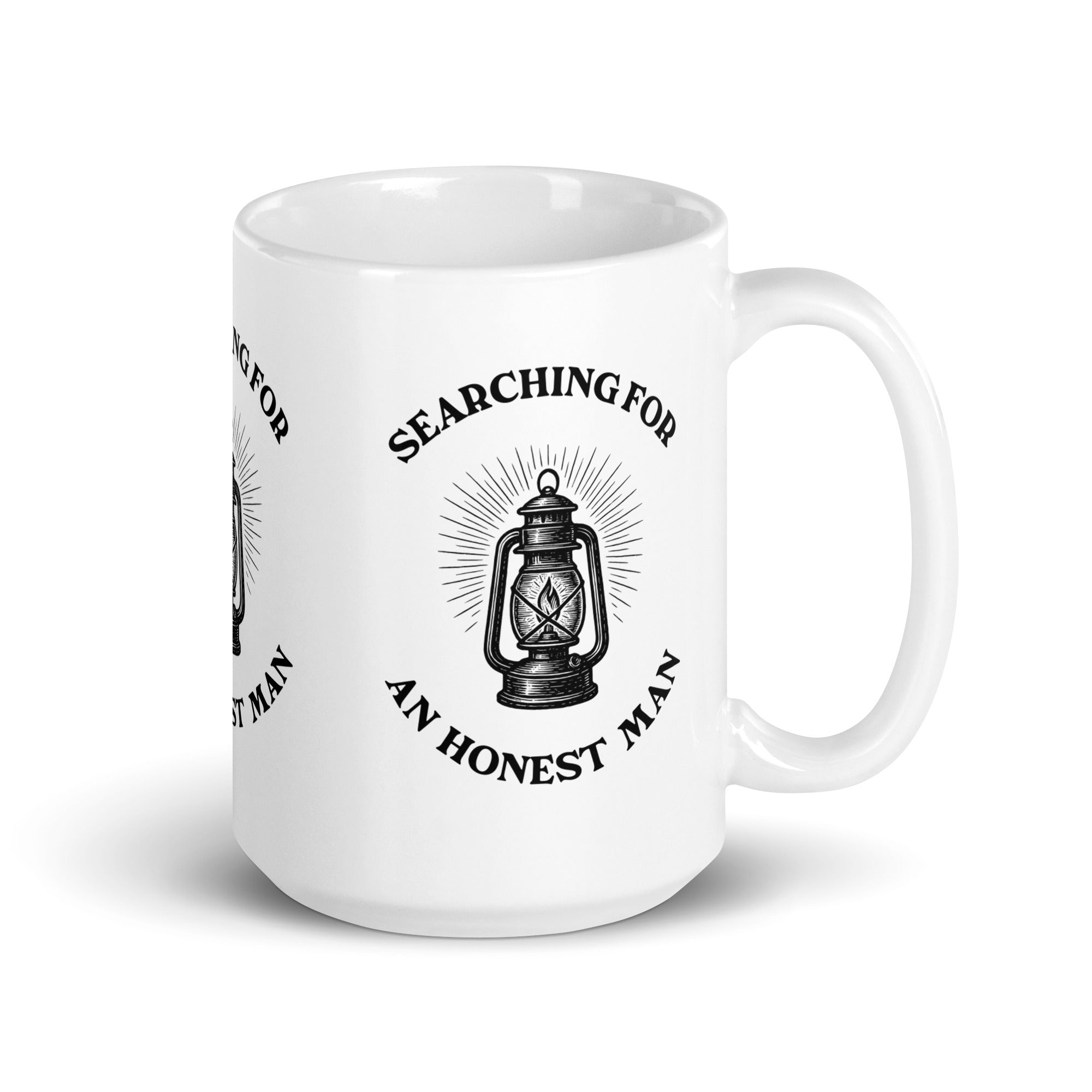 Diogenes' Lantern - Searching for an honest man - Mug - 445ml | 15oz- - The Philosopher's Shirt