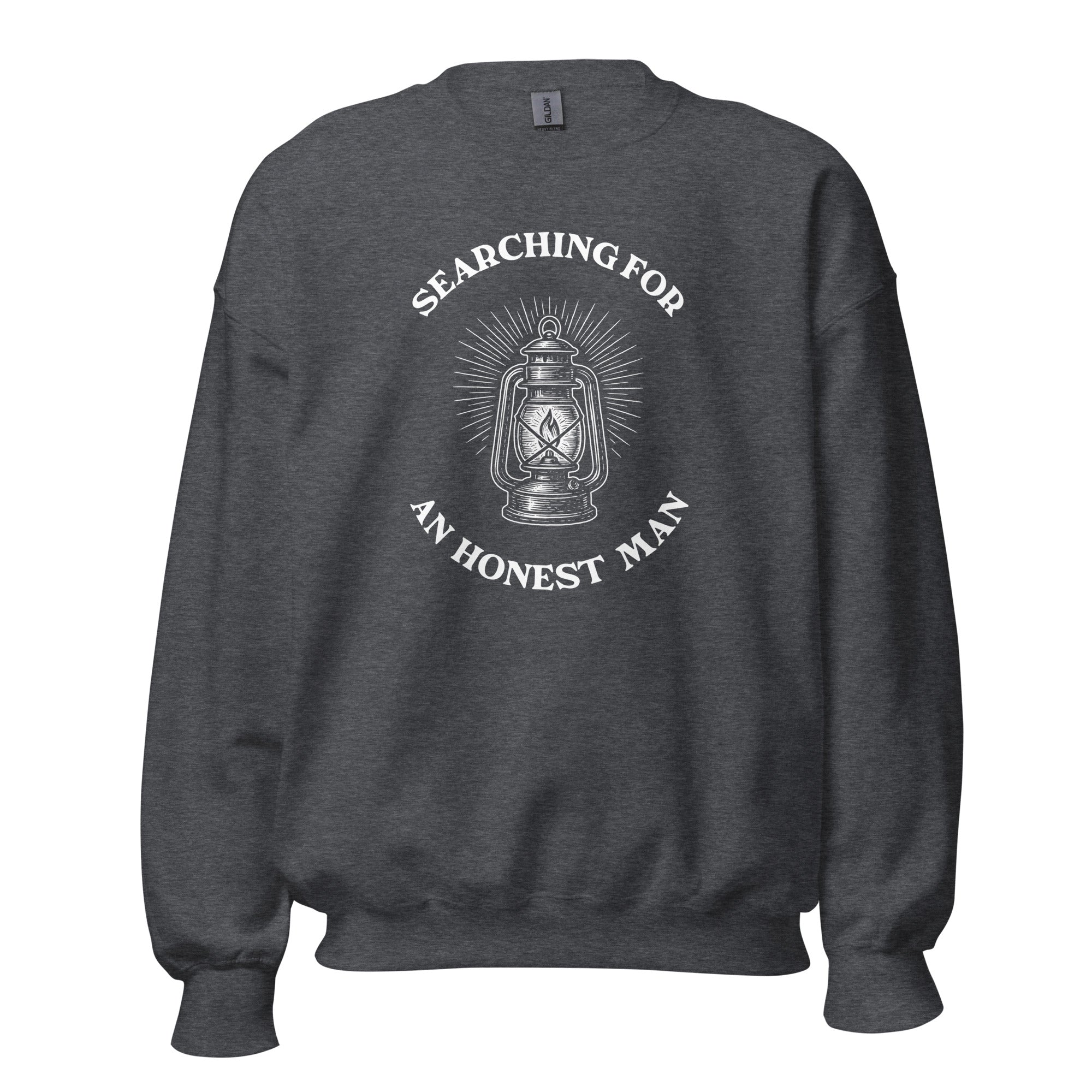 Diogenes' Lantern - Searching for an honest man - Sweatshirt - Dark Heather - The Philosopher's Shirt