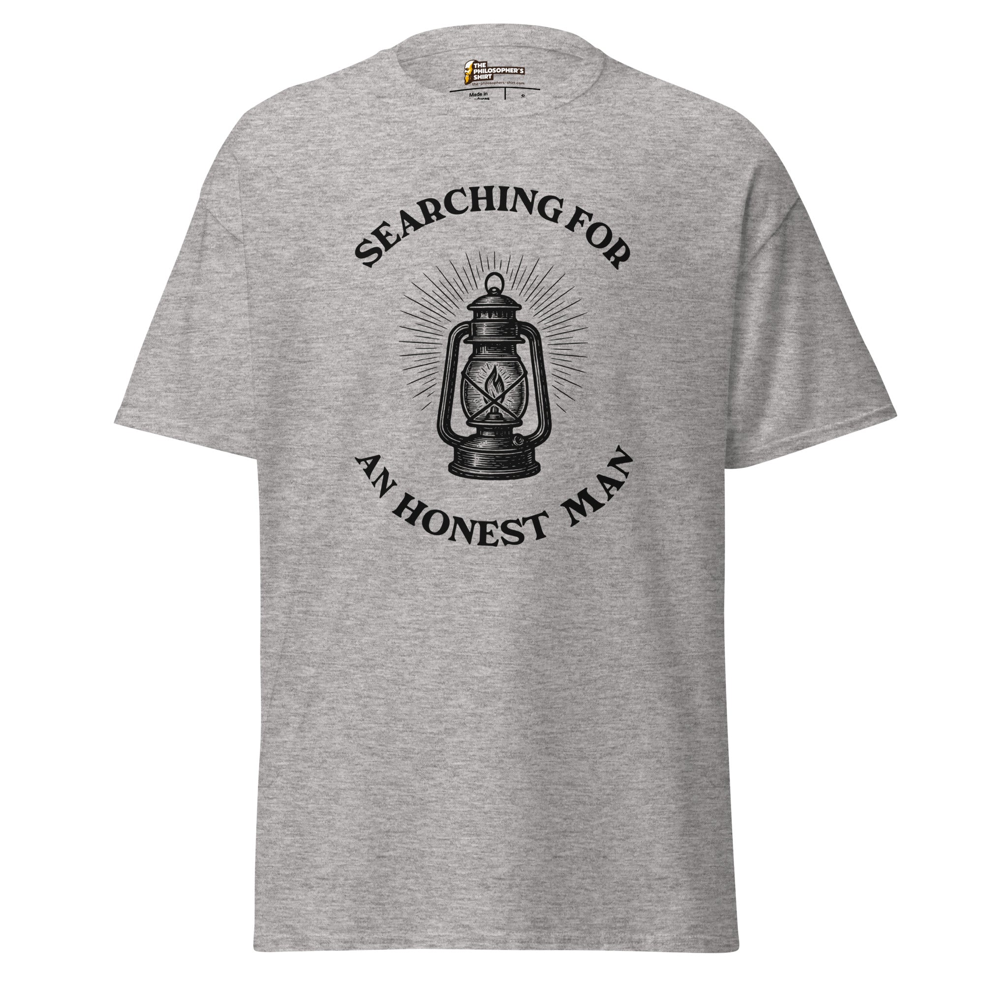 Diogenes' Lantern - Searching for an honest man - Unisex Classic T-Shirt - Sport Grey - The Philosopher's Shirt