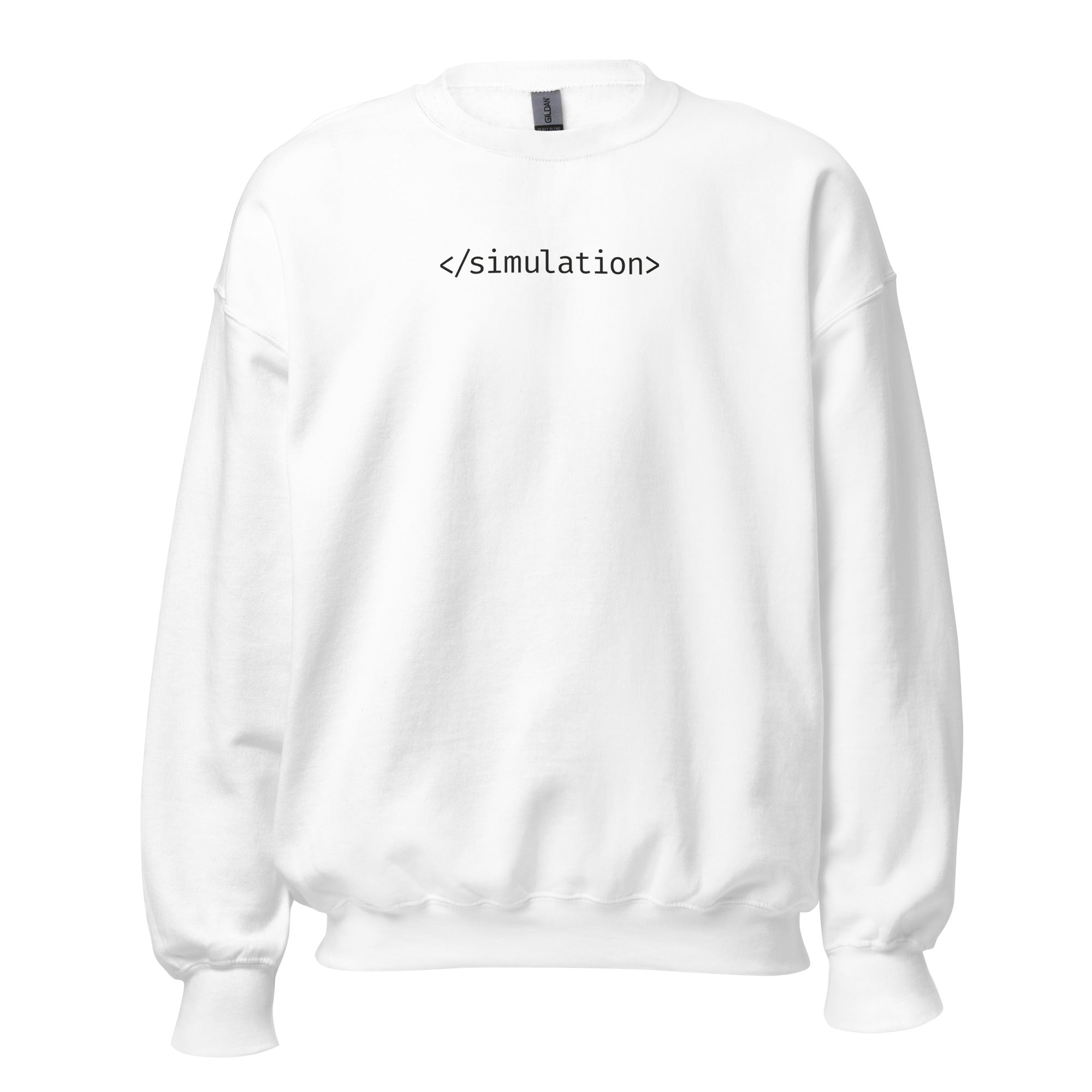 End of Simulation - Sweatshirt - White - The Philosopher's Shirt