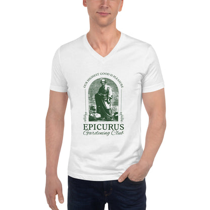 Epicurus Gardening Club - Unisex V-Neck T-Shirt