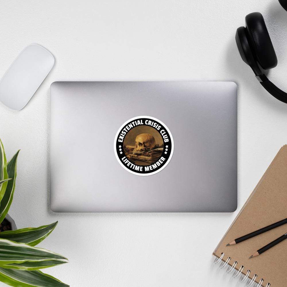 Existential Crisis Club - Lifetime Member - Sticker-Sticker-TheThe Philosopher's Shirt