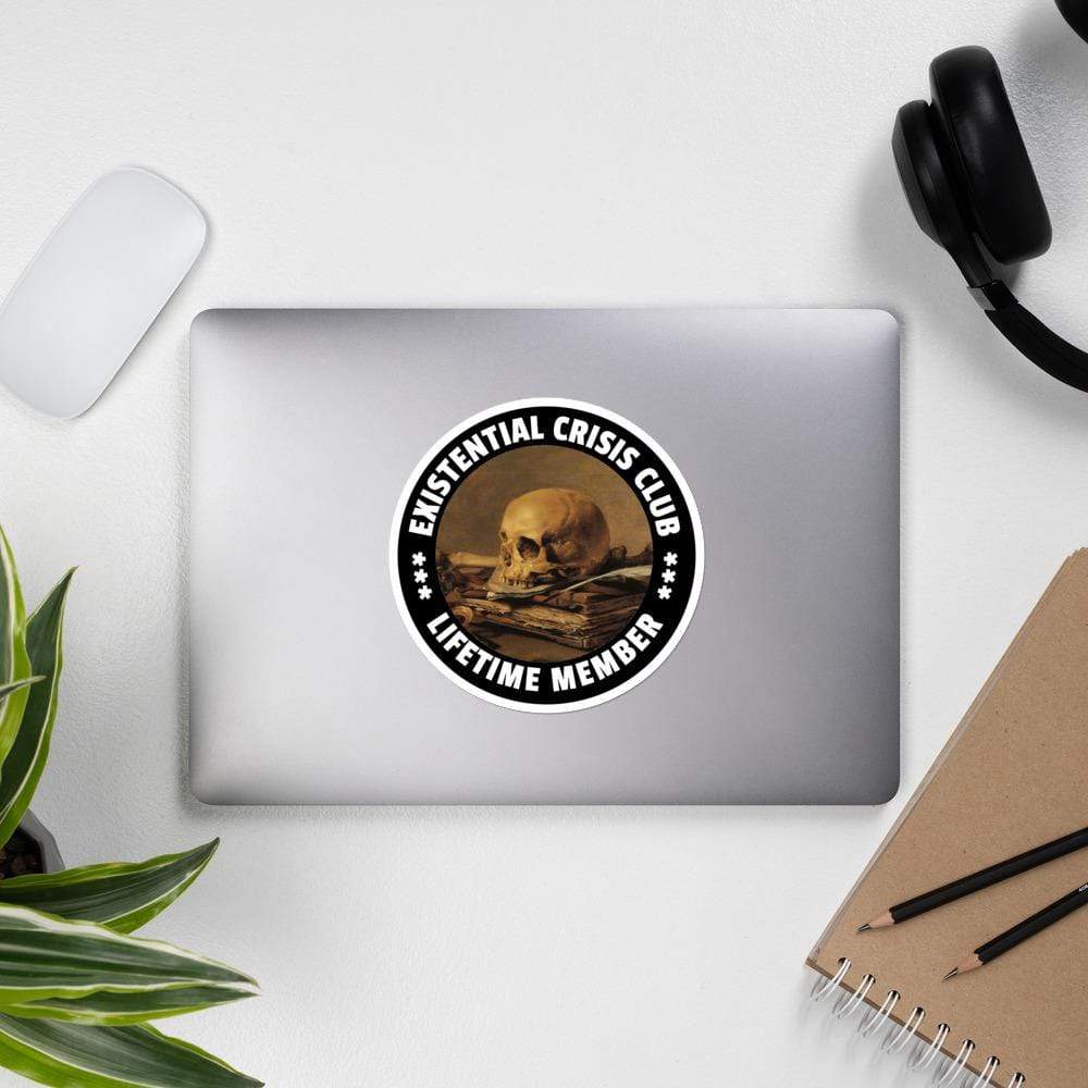 Existential Crisis Club - Lifetime Member - Sticker-Sticker-TheThe Philosopher's Shirt