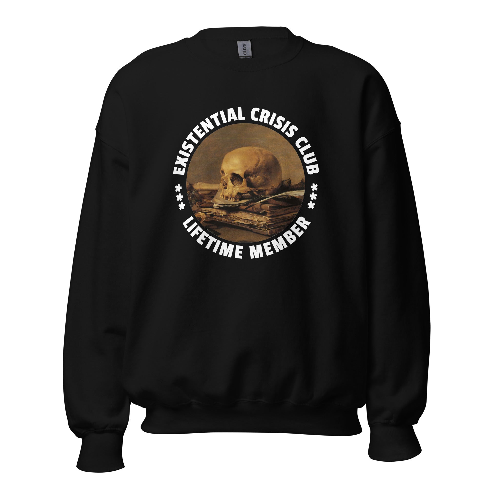 Existential Crisis Club - Lifetime Member - Sweatshirt-Sweatshirt-The Philosopher's Shirt