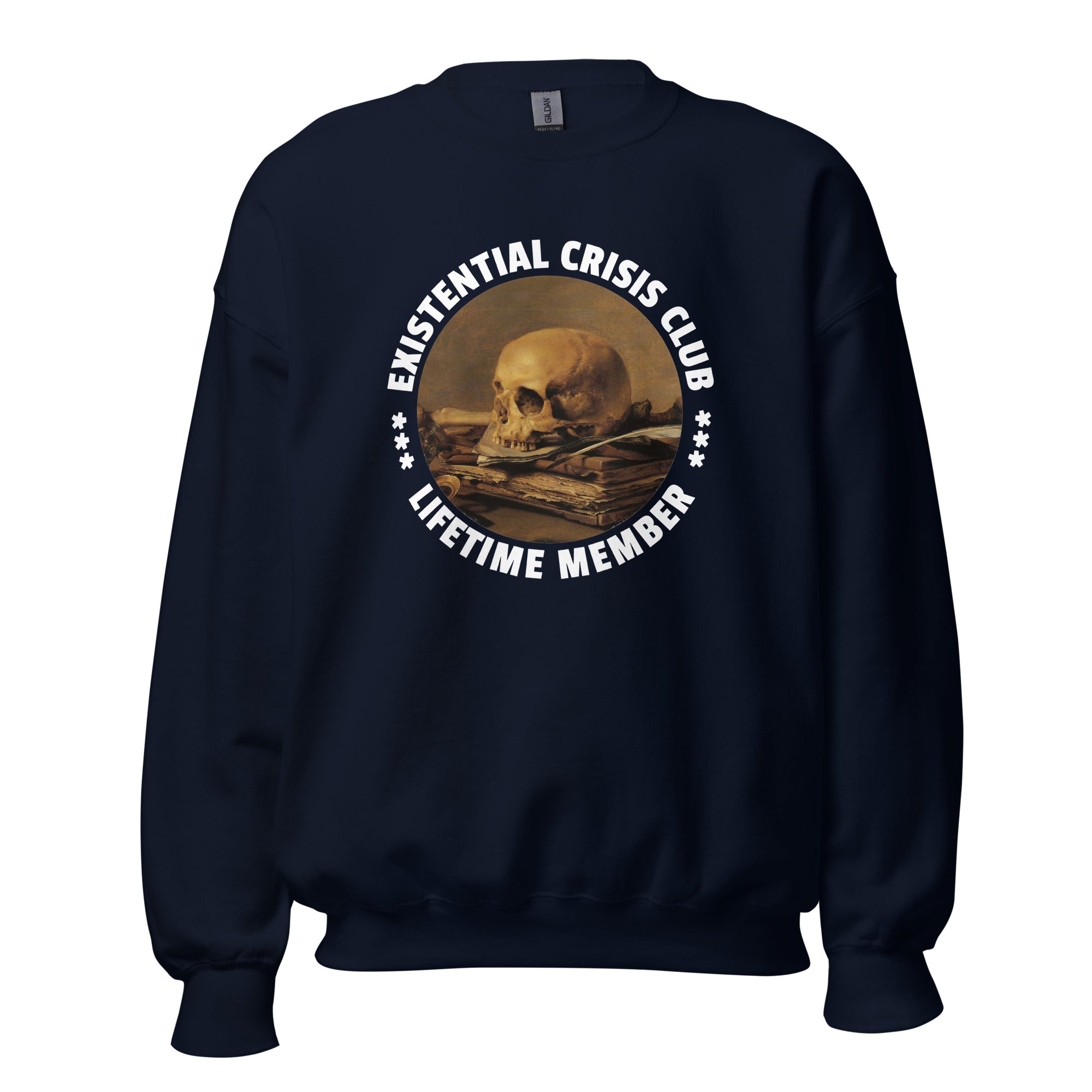 Existential Crisis Club - Lifetime Member - Sweatshirt-Sweatshirt-The Philosopher's Shirt