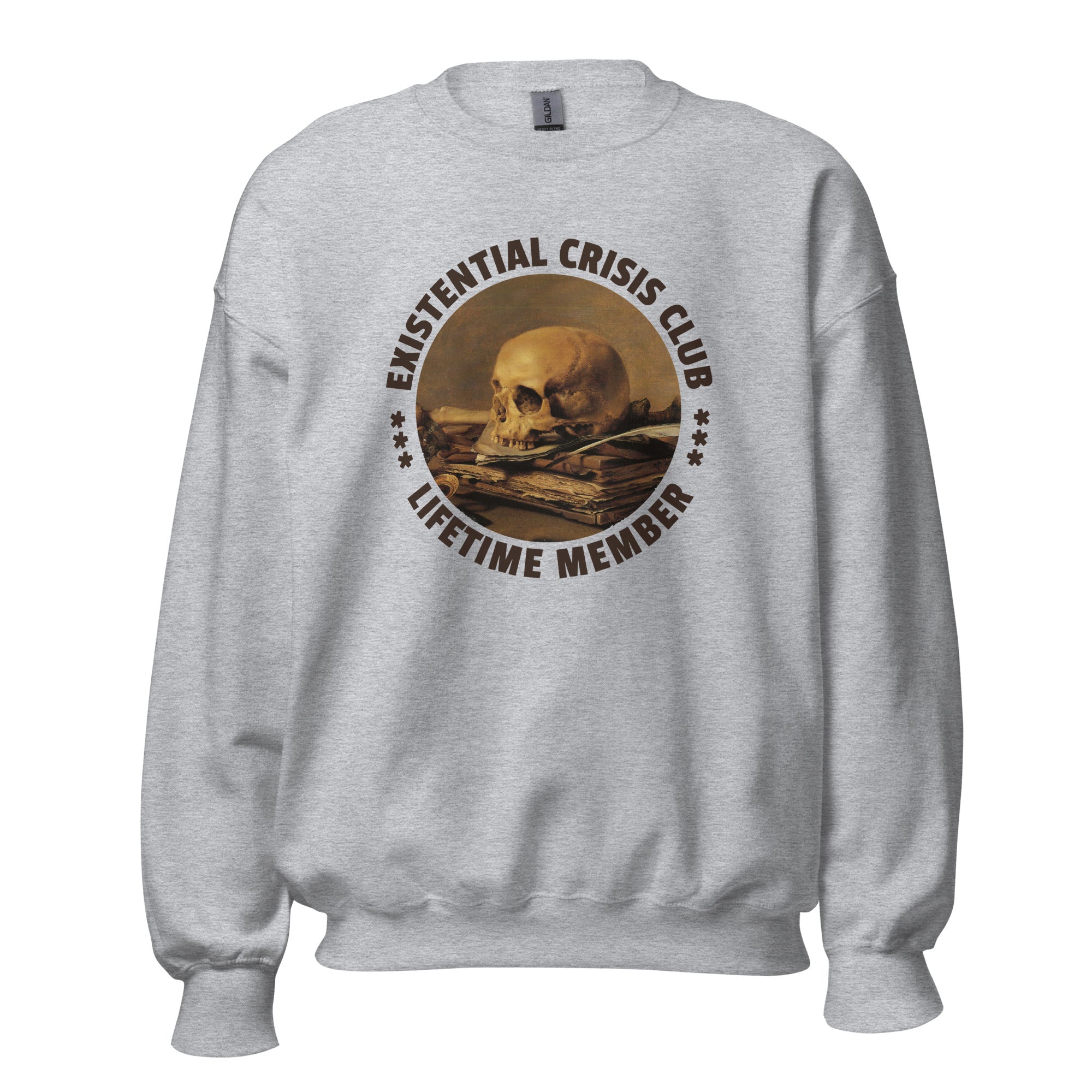 Existential Crisis Club - Lifetime Member - Sweatshirt-Sweatshirt-The Philosopher's Shirt