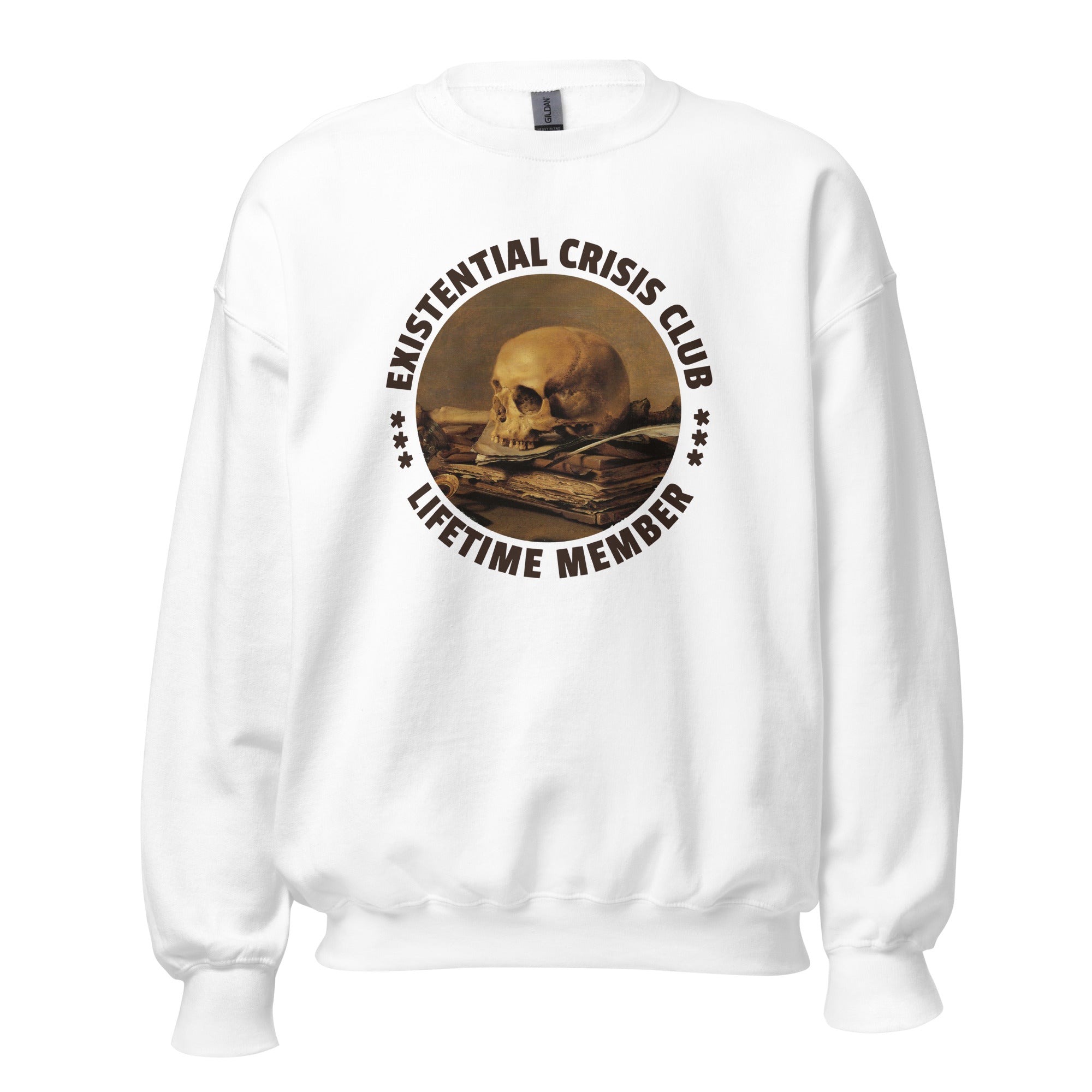 Existential Crisis Club - Lifetime Member - Sweatshirt-Sweatshirt-The Philosopher's Shirt