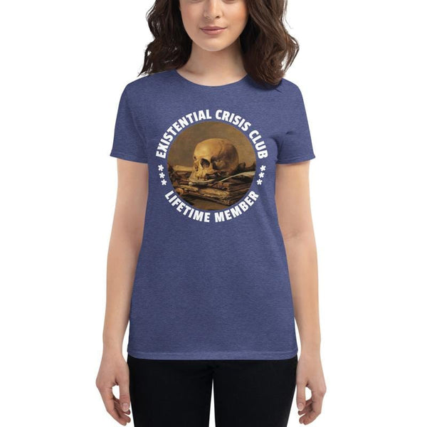 Existential Crisis Club - Lifetime Member - Women's T-Shirt - Heather Blue / L - Discounted (US)
