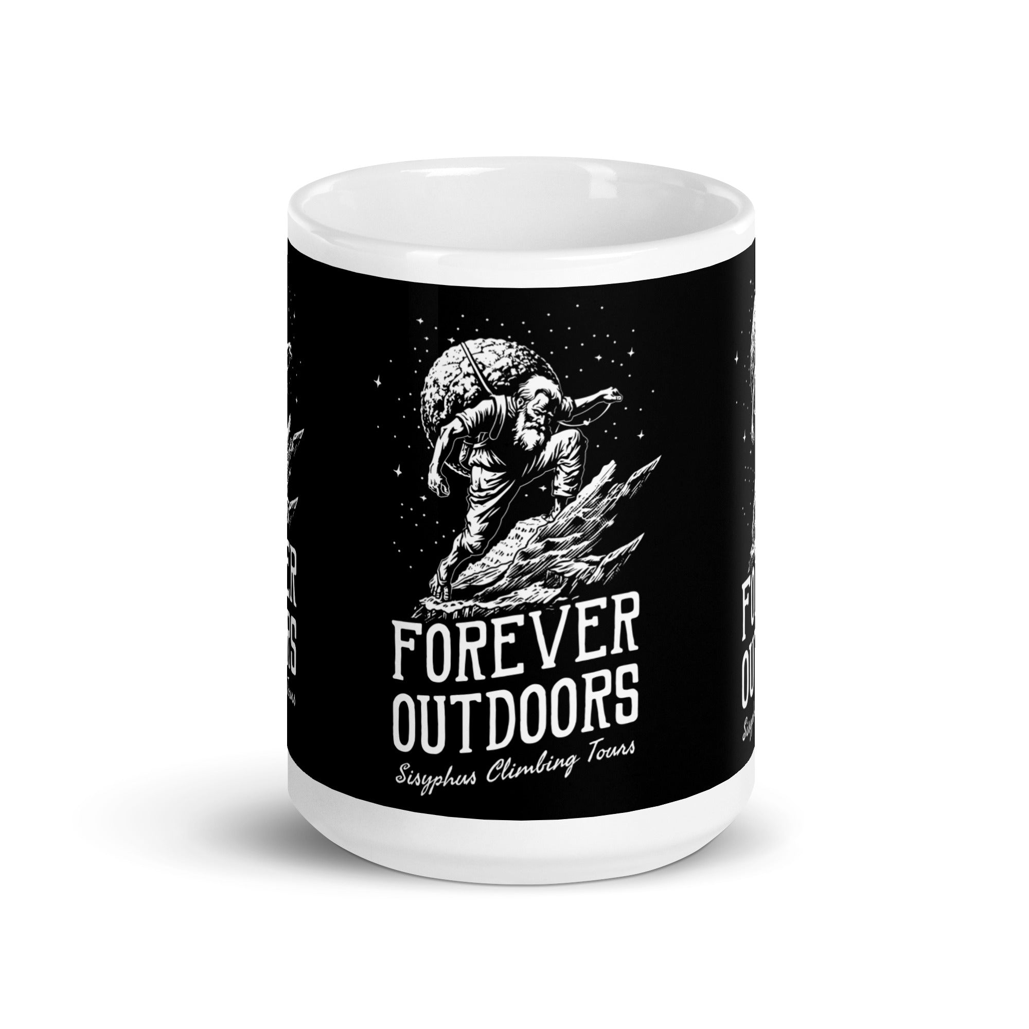 Forever Outdoors - Sisyphus Climbing Tours - Mug - - The Philosopher's Shirt