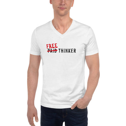 Free Thinker - Unisex V-Neck T-Shirt