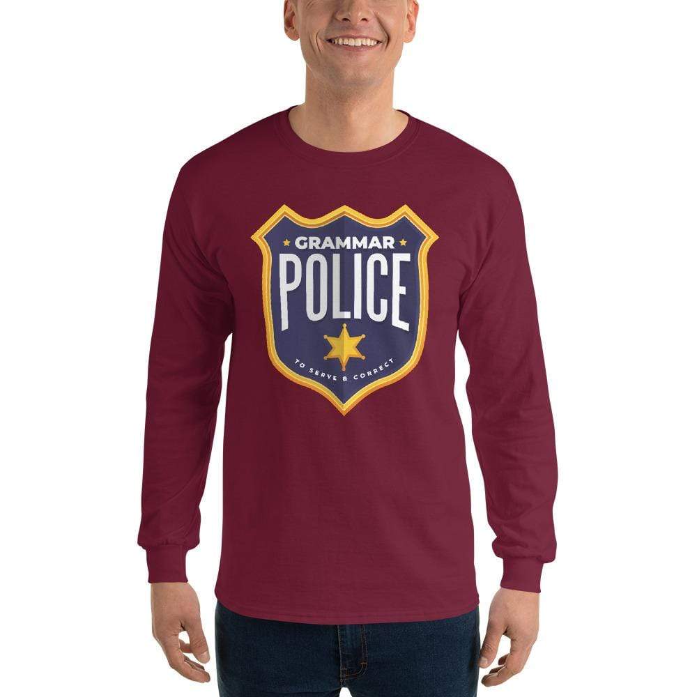 Grammar Police - To serve and correct - Long-Sleeved Shirt