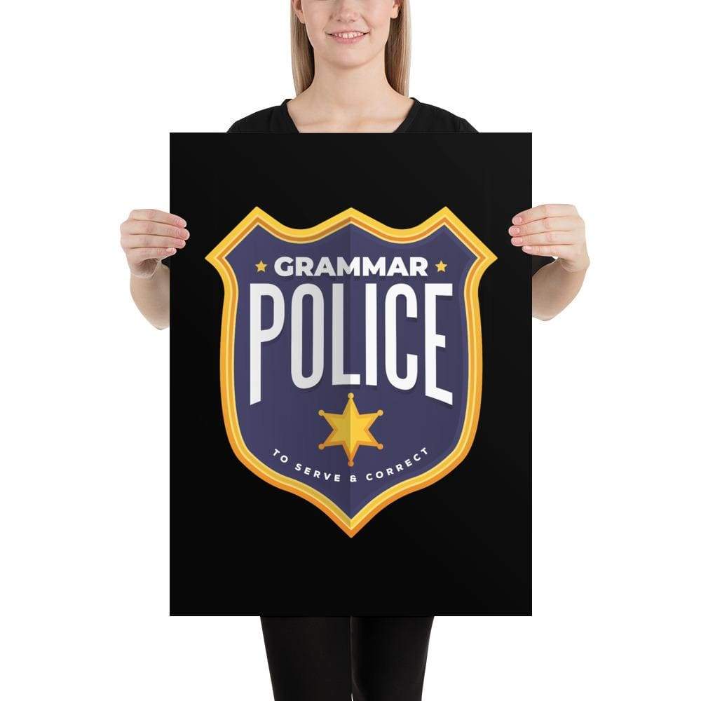 Grammar Police - To serve and correct - Poster