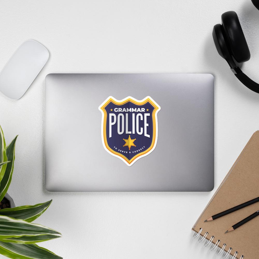 Grammar Police - To serve and correct - Sticker
