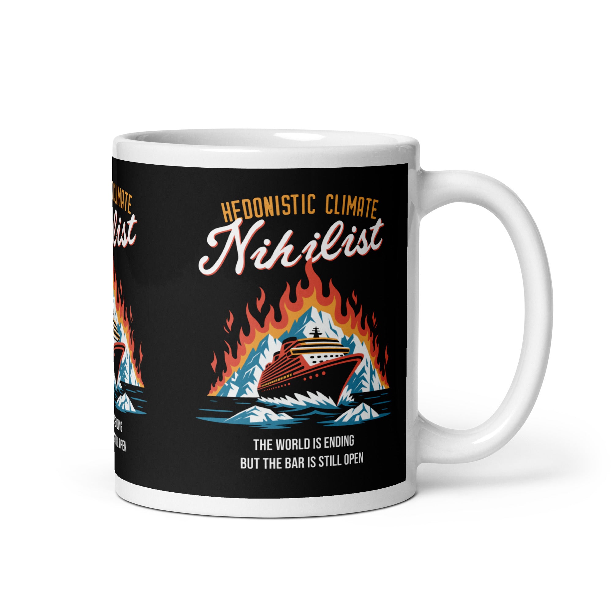 Hedonistic Climate Nihilist - Mug - 325ml | 11oz - The Philosopher's Shirt
