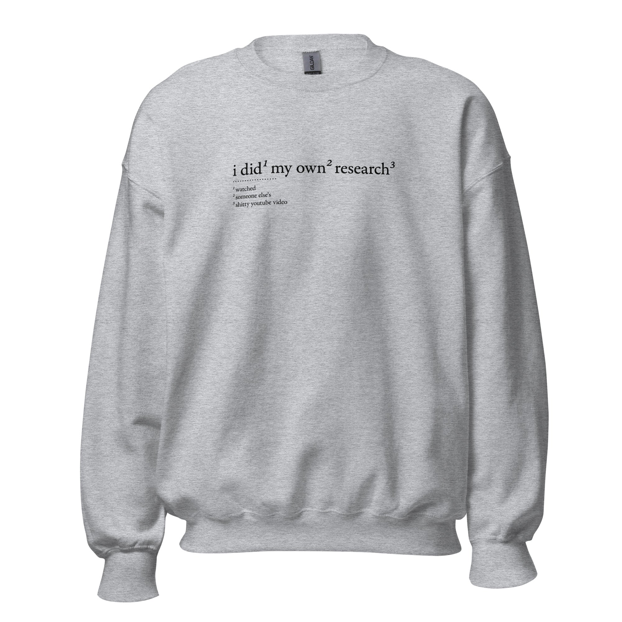 I did my own research - Sweatshirt-Sweatshirt-The Philosopher's Shirt