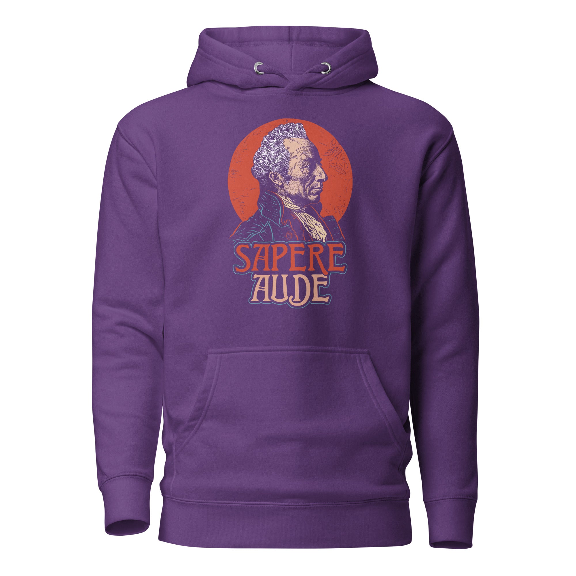 Immanuel Kant - Sapere Aude - Premium Hoodie - Purple - The Philosopher's Shirt