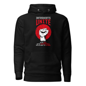 Introvertidos, ¡uníos! - Sudadera con capucha Premium