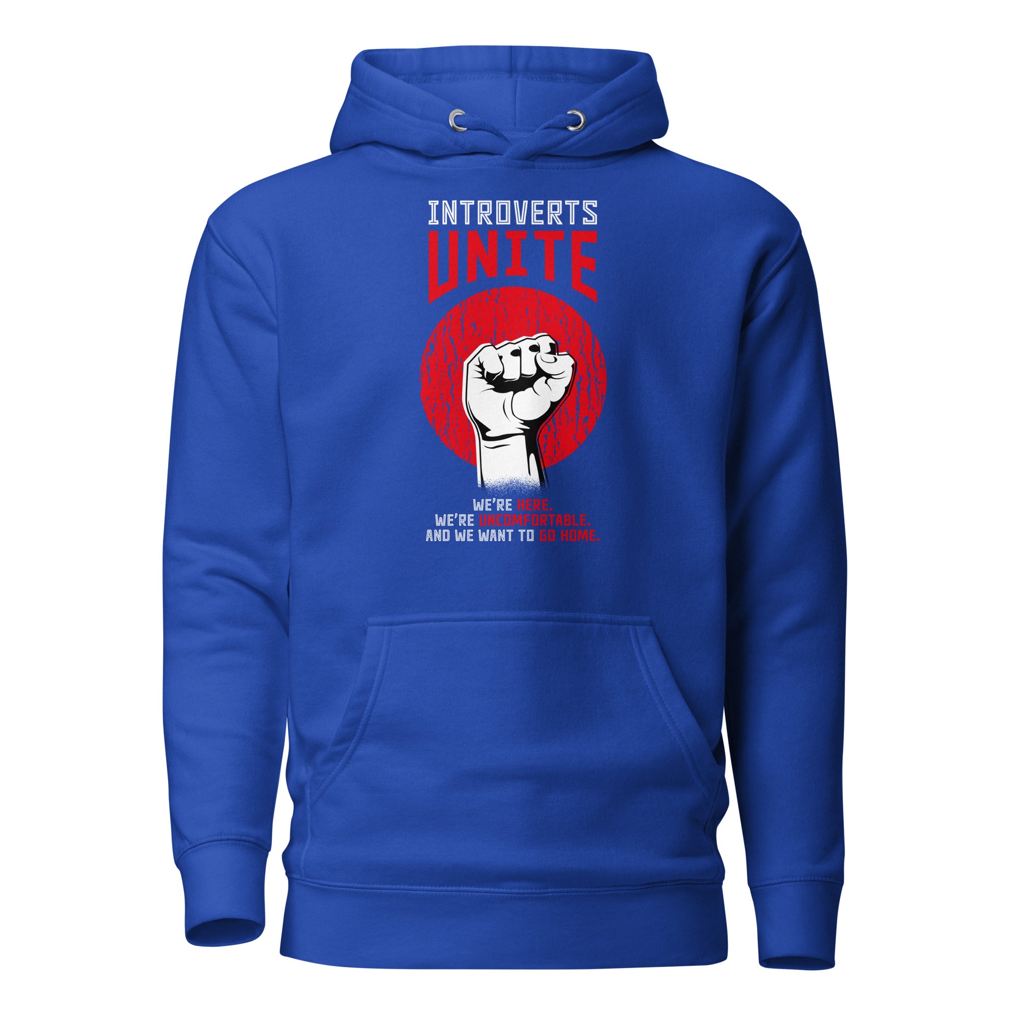 Introverts unite! - Premium Hoodie - Team Royal - The Philosopher's Shirt