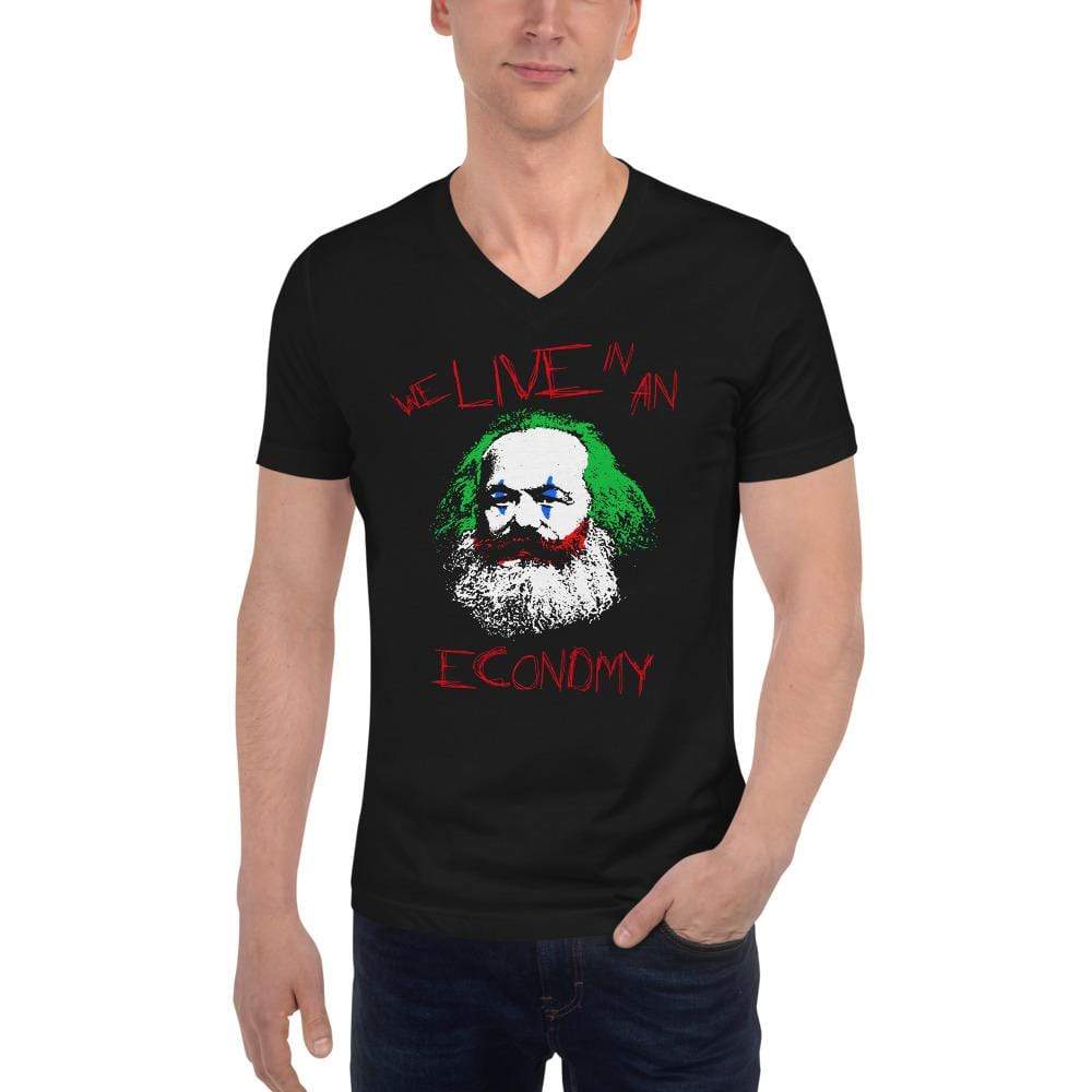 Joker Philosophers - Marx: We live in an economy - Unisex V-Neck T-Shirt