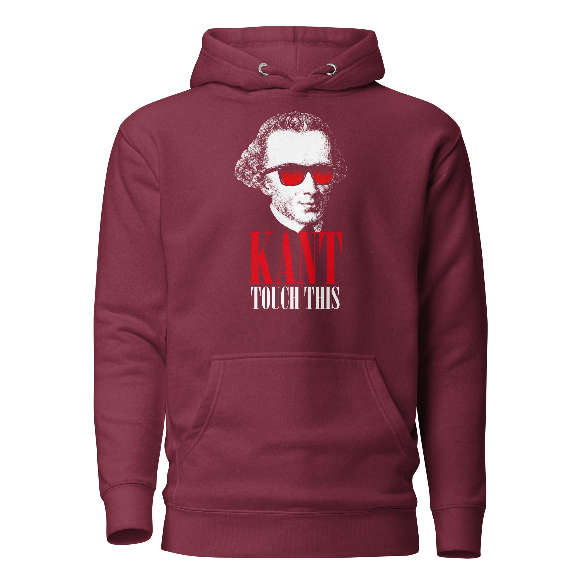 Kant touch this - Premium Hoodie - Maroon - The Philosopher's Shirt