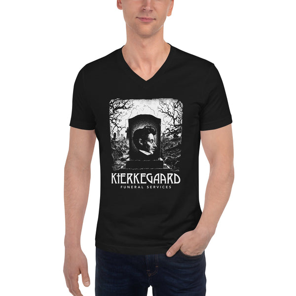 Kierkegaard - Funeral Services - Unisex V-Neck T-Shirt