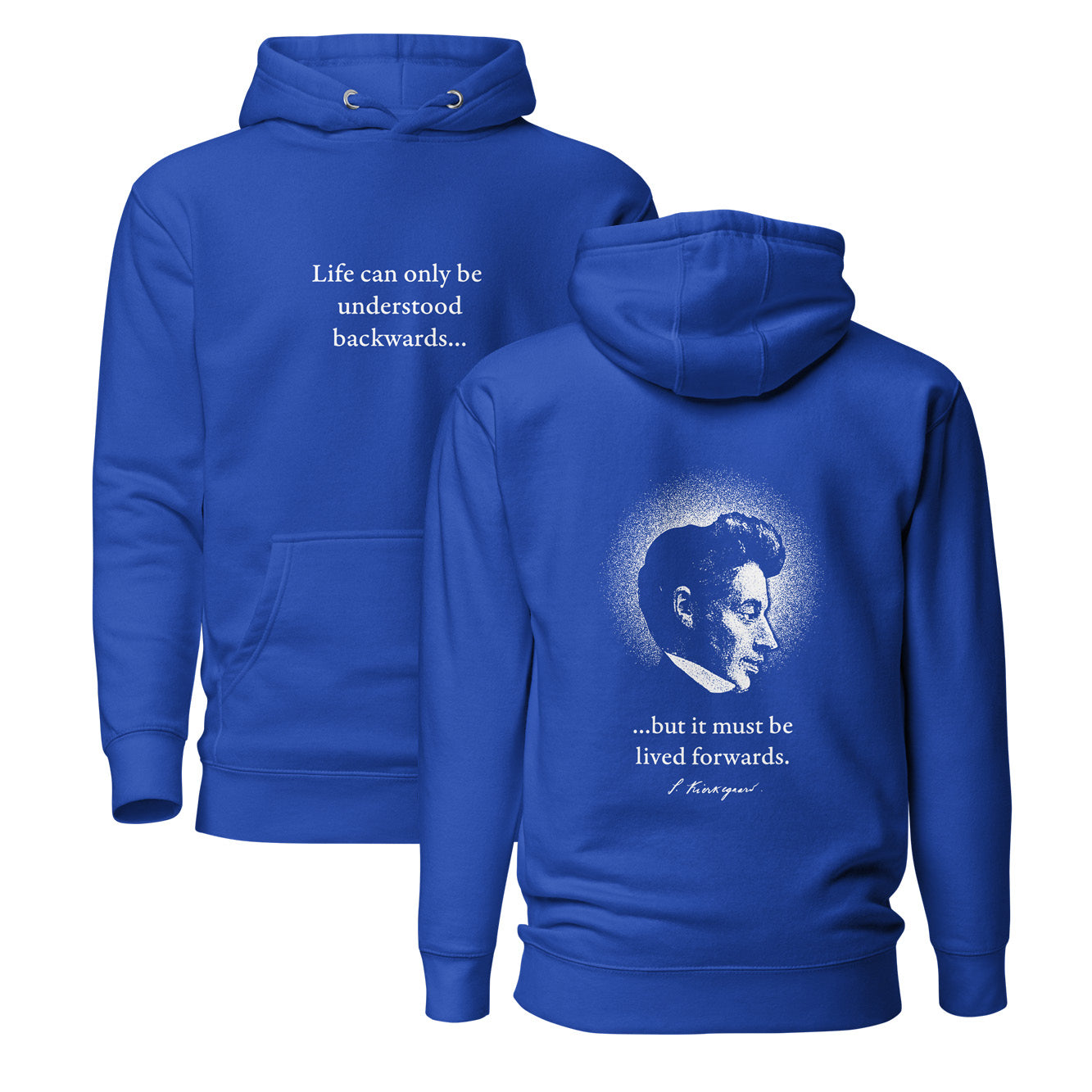 Citation de Kierkegaard - Impression recto/verso - Premium Hoodie