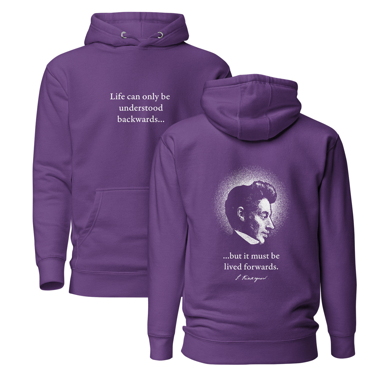 Citazione di Kierkegaard - Stampa fronte e retro - Felpa con cappuccio Premium
