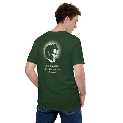 Kierkegaard Quote - Life can only be understood backwards - Basic T-Shirt