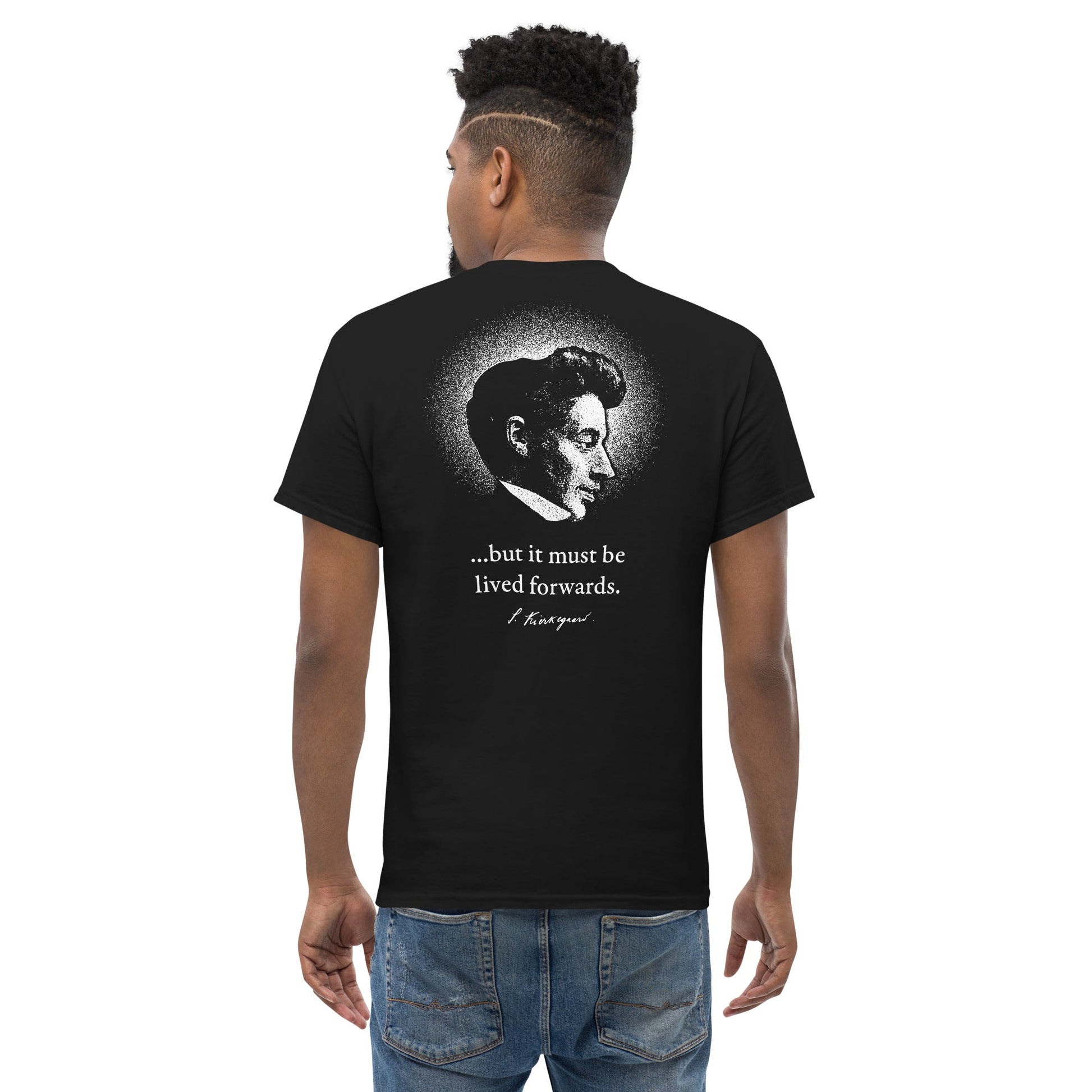 Kierkegaard Quote - Life can only be understood backwards - Plus-Sized T-Shirt