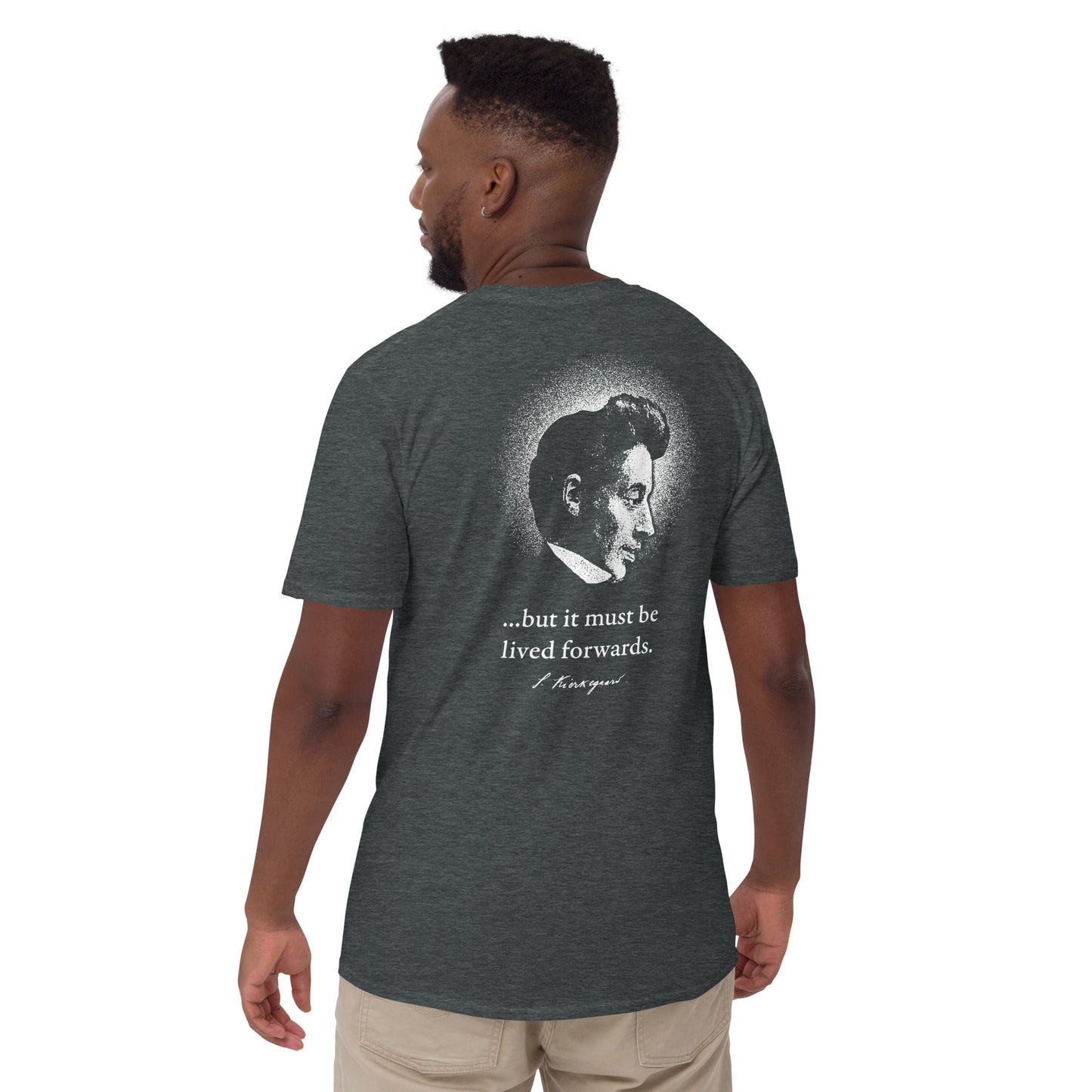 Kierkegaard Quote - Life can only be understood backwards - Premium T-Shirt
