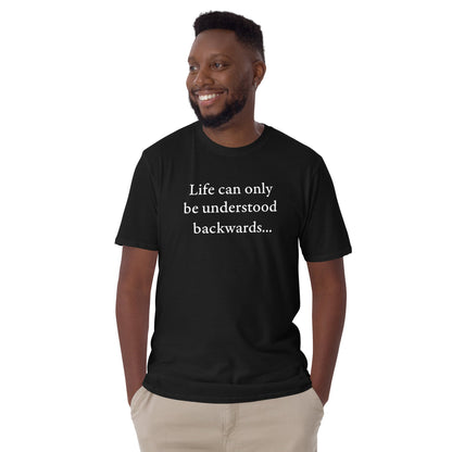 Kierkegaard Quote - Life can only be understood backwards - Premium T-Shirt
