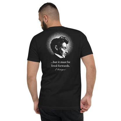 Kierkegaard Quote - Life can only be understood backwards - V-Neck T-Shirt