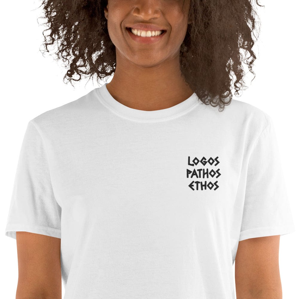 Logos Pathos Ethos - Embroidered - Premium T-Shirt