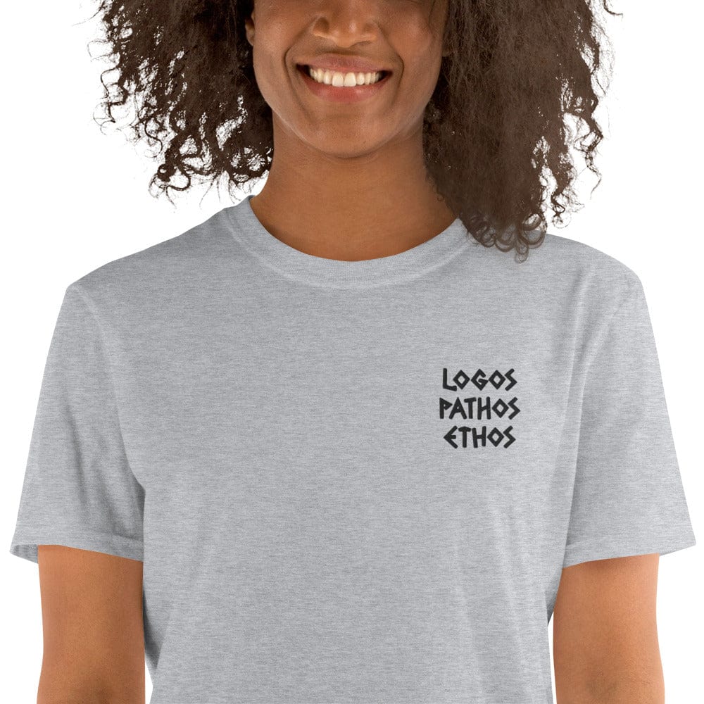Logos Pathos Ethos - Embroidered - Premium T-Shirt
