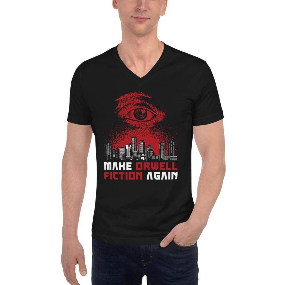 Make Orwell Fiction Again - Dystopian Version - Unisex V-Neck T-Shirt
