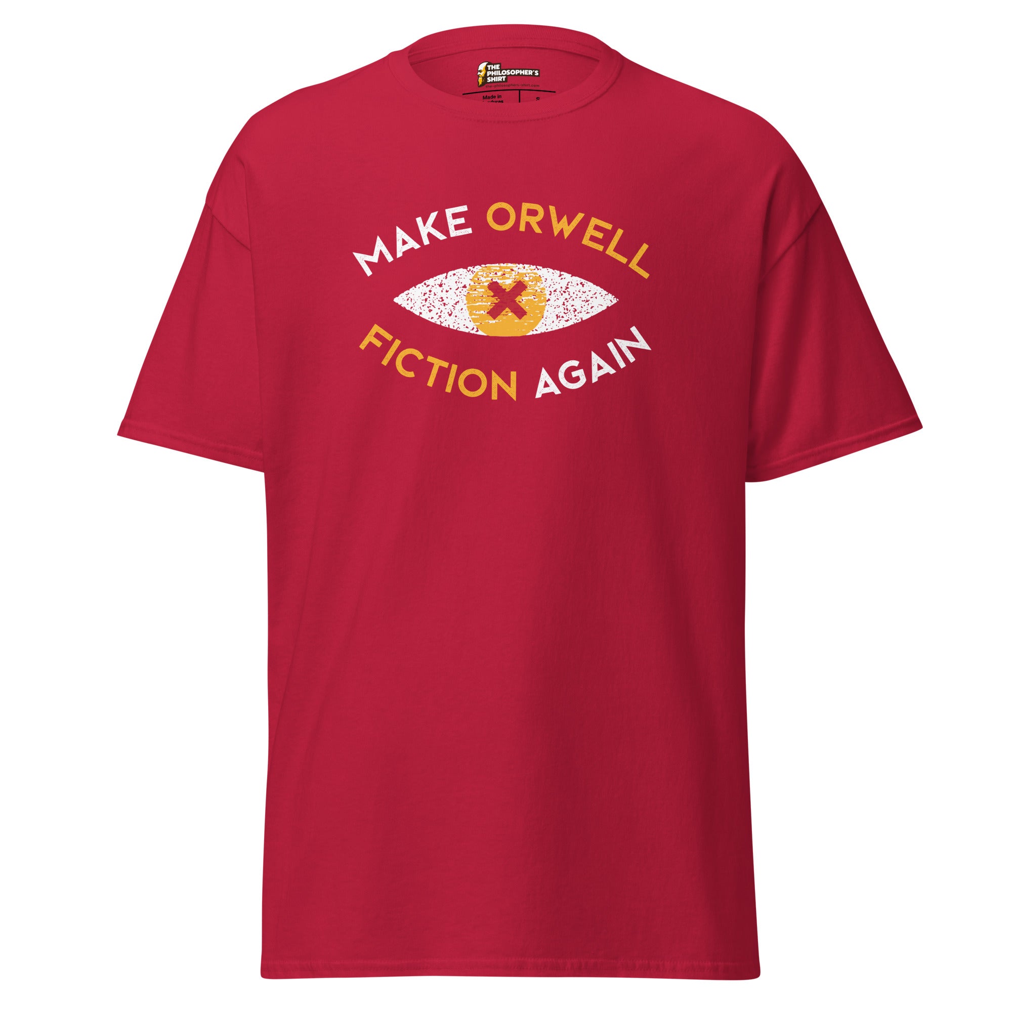 Make Orwell Fiction Again Recon Eye - Unisex Classic T-Shirt - Cardinal - The Philosopher's Shirt