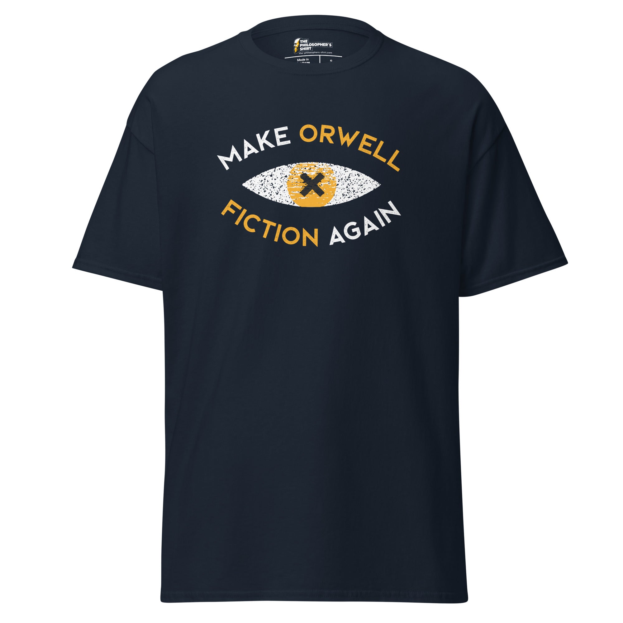 Make Orwell Fiction Again Recon Eye - Unisex Classic T-Shirt - Navy - The Philosopher's Shirt