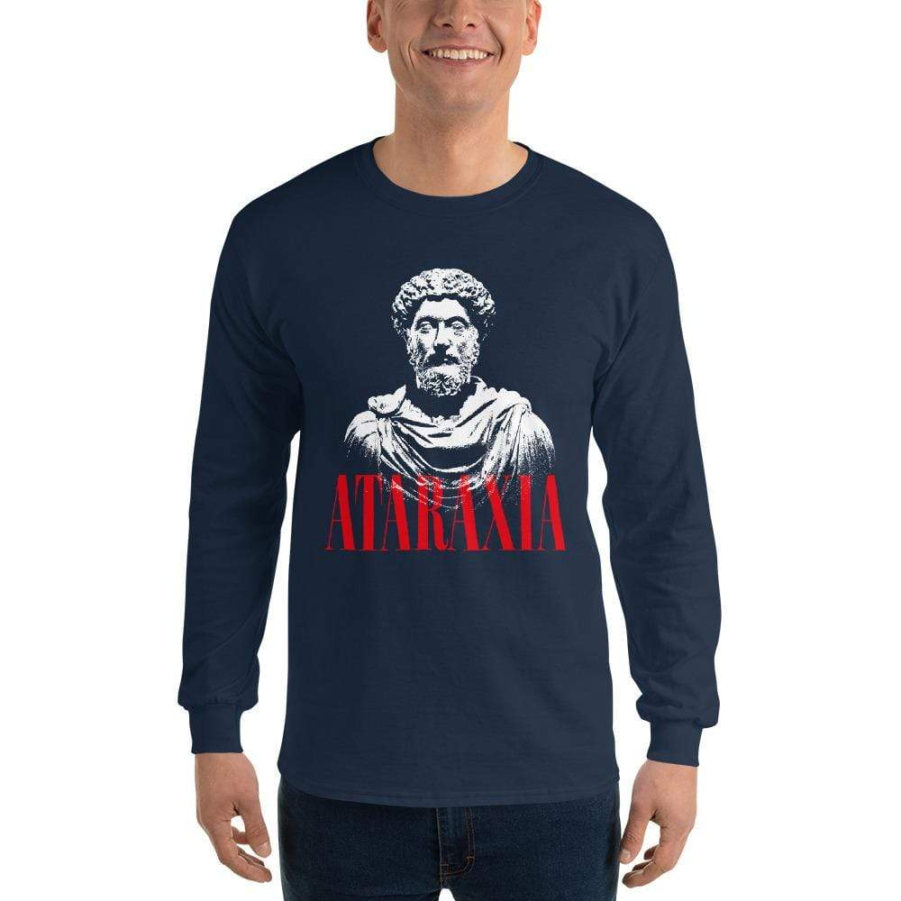 Marc Aurel Bust - Ataraxia Stoic Ethics - Long-Sleeved Shirt