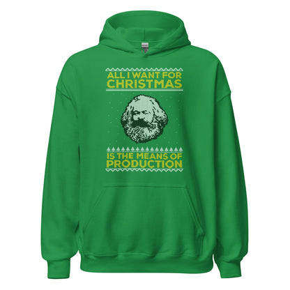 Marx - All I Want For Christmas Is The Means Of Production - Sudadera con capucha