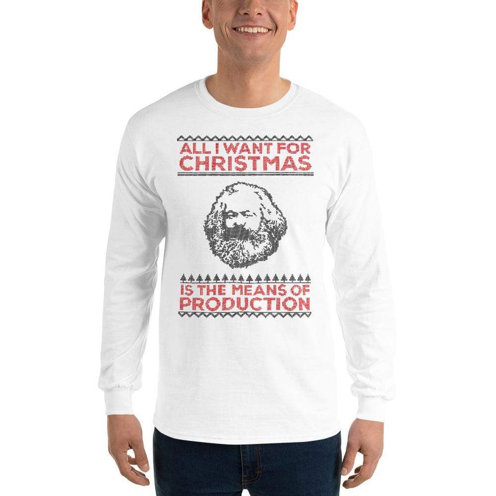 Marx - All I Want For Christmas Is The Means Of Production - Long-Sleeved Shirt