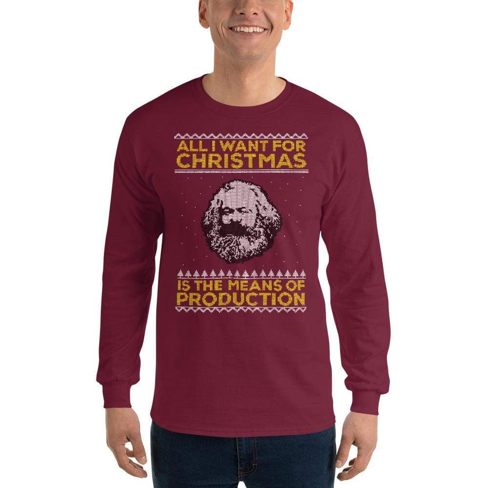 Marx - All I Want For Christmas Is The Means Of Production - Long-Sleeved Shirt