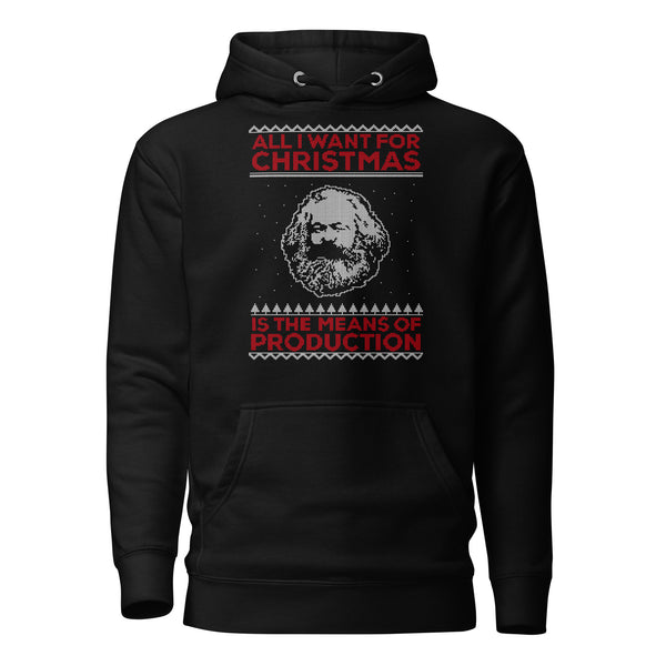 Marx - All I Want For Christmas Is The Means Of Production - Premium Hoodie