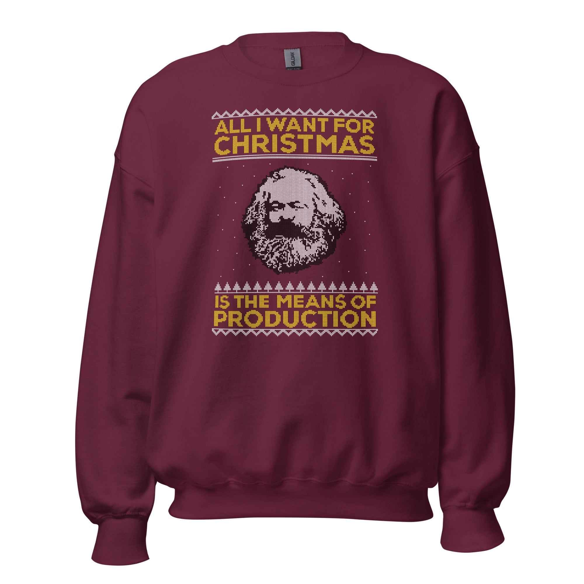 Marx - All I Want For Christmas Is The Means Of Production - Sweatshirt-Sweatshirt-The Philosopher's Shirt