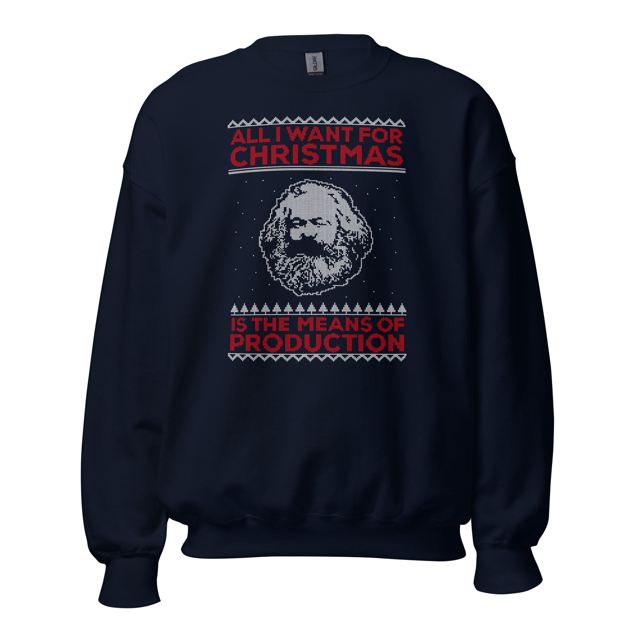 Marx - All I Want For Christmas Is The Means Of Production - Sweatshirt-Sweatshirt-The Philosopher's Shirt