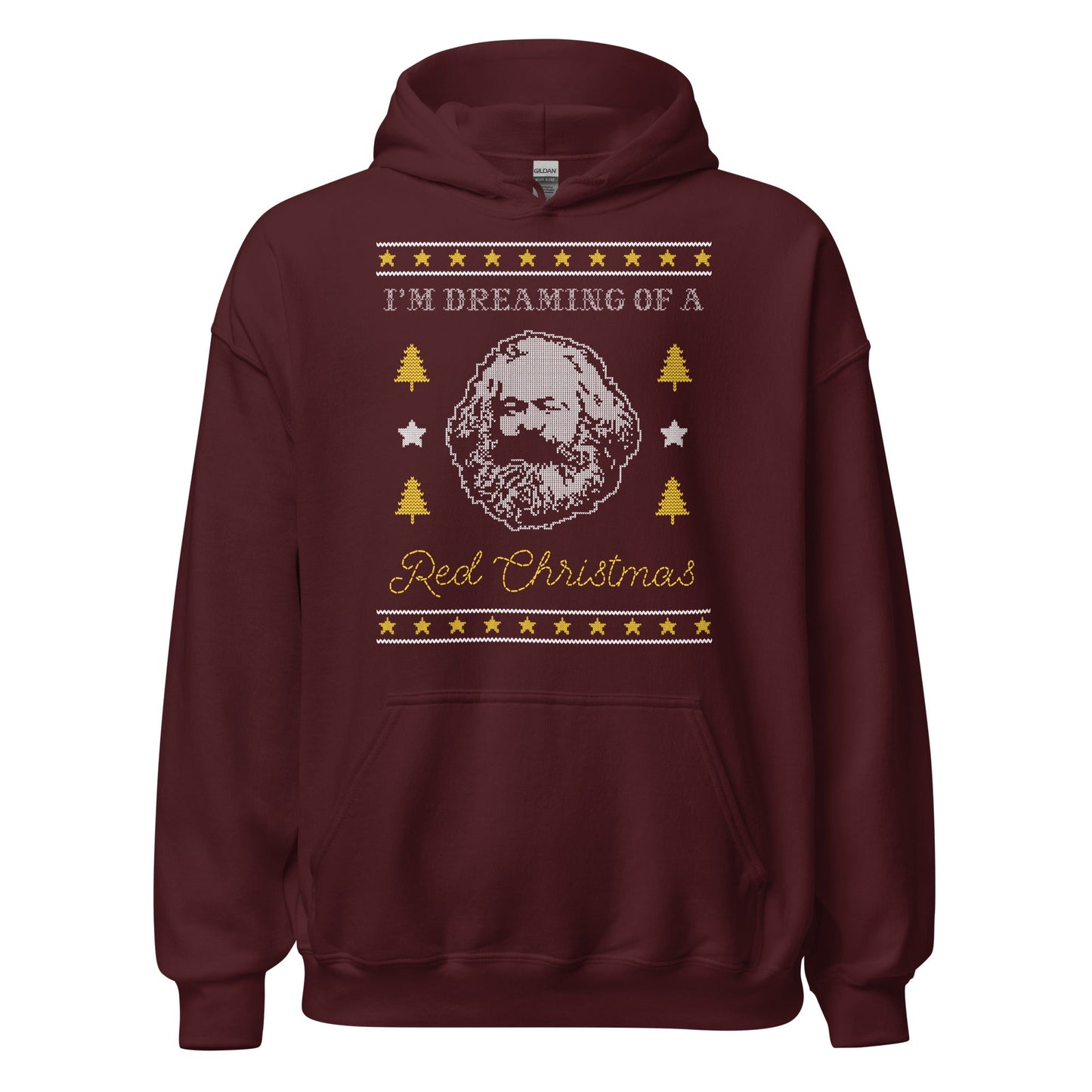 Marx: Sueño con una Navidad red - Sudadera con capucha