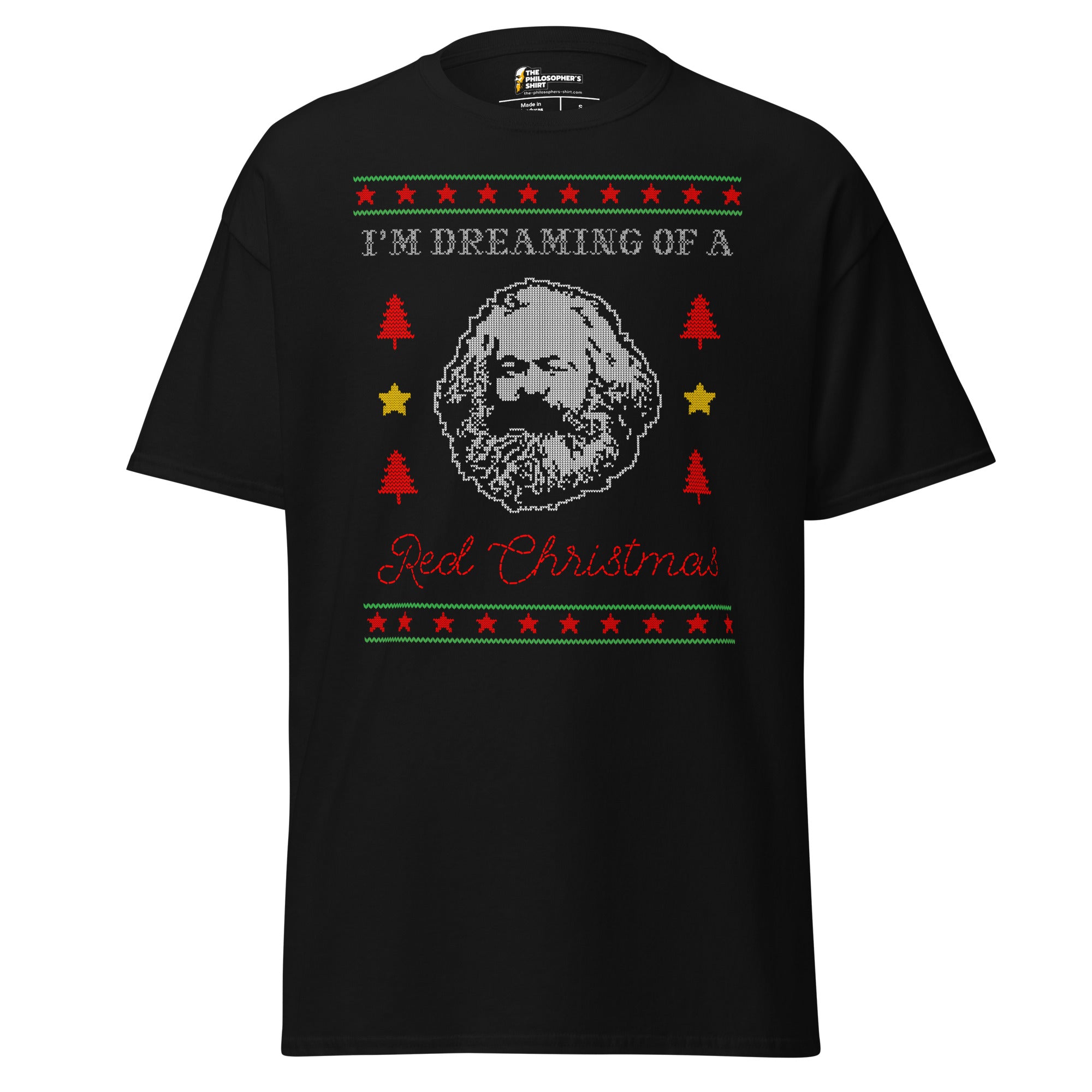 Marx: I'm dreaming of a red Christmas - Unisex Classic T-Shirt - Black-S - The Philosopher's Shirt