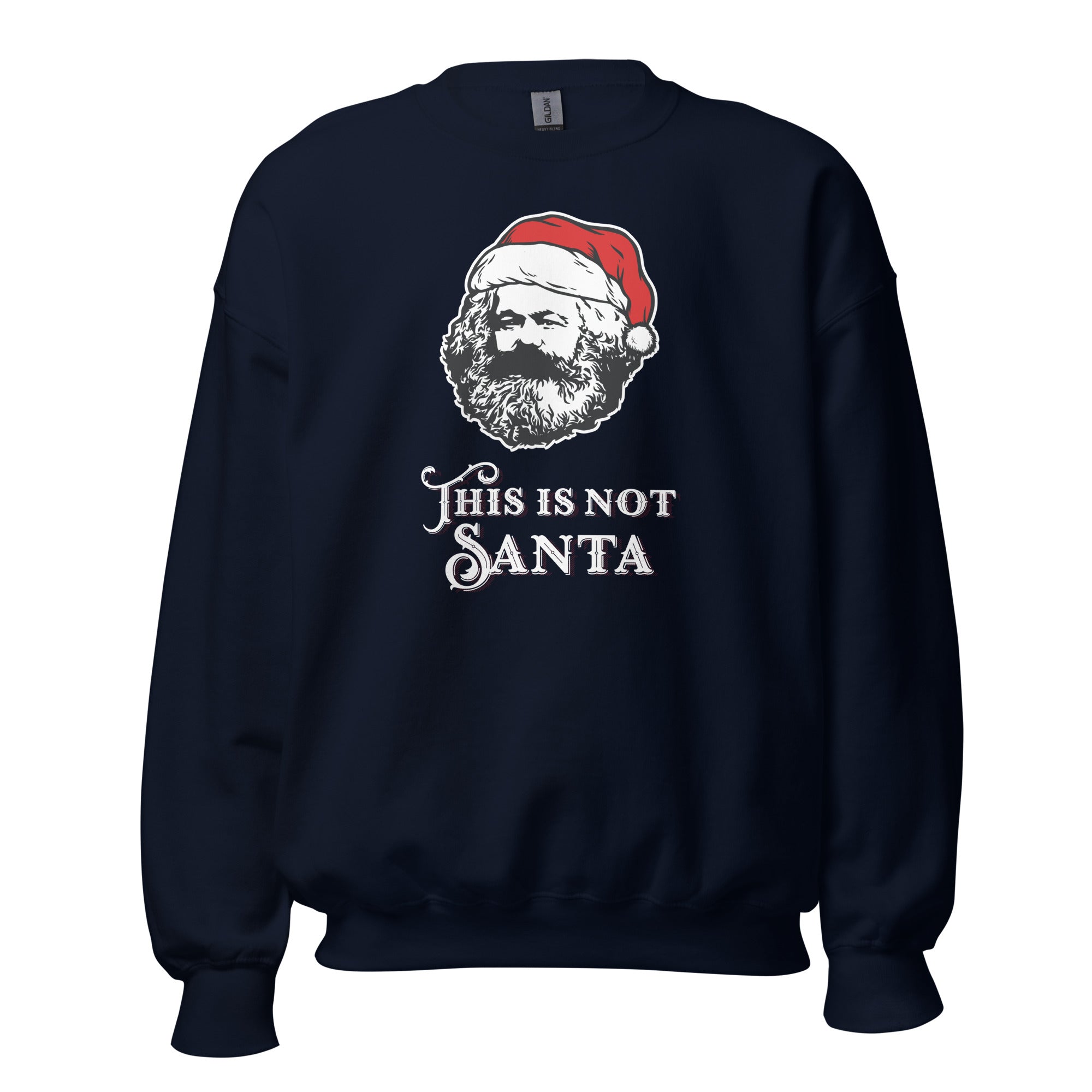 Marx - This Is Not Santa - Sweatshirt - Navy - The Philosopher's Shirt