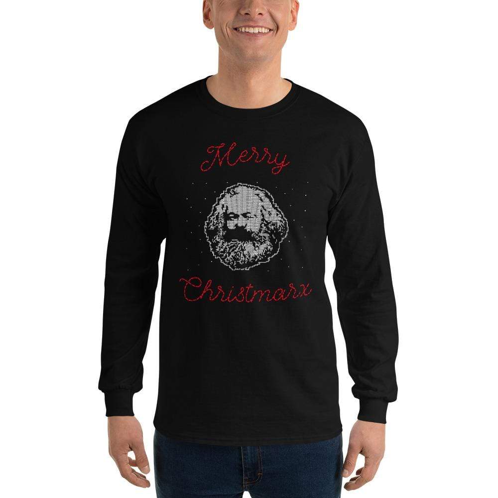 Merry Christmarx - Ugly Christmas Sweater Design - Long-Sleeved Shirt